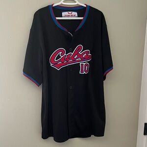 Black Cuba Baseball Jersey